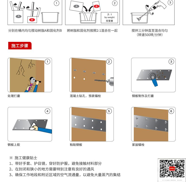 包钢怀仁粘钢加固施工过程